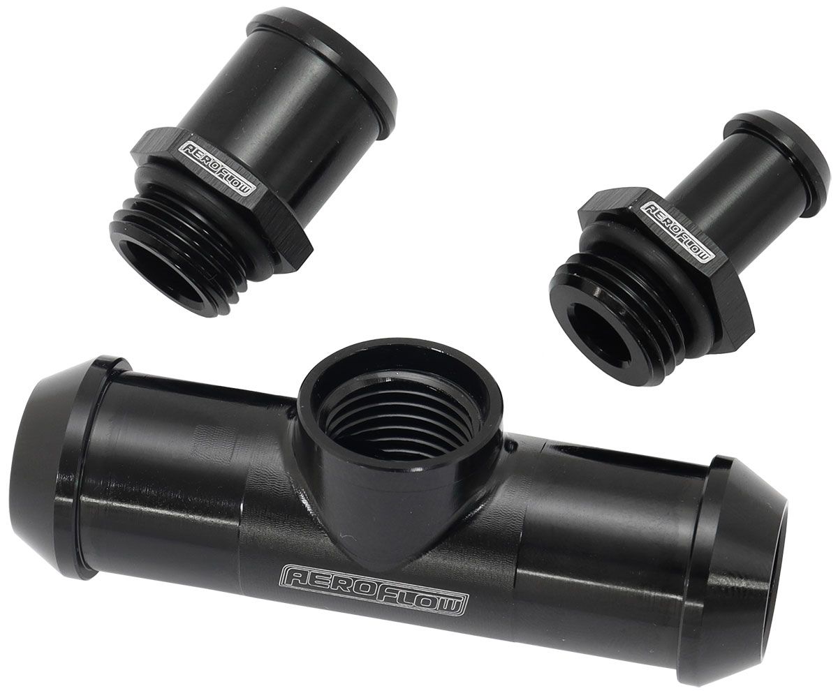 Aeroflow Ford Falcon BA - BF - FG Billet Heater Hose T-Piece (AF64-4041BLK)
