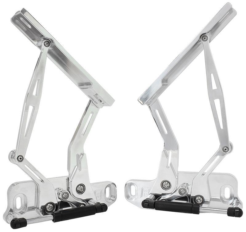 Aeroflow Holden Torana and Holden HQ-WB Billet Bonnet Hinge Kit - Polished Finish (AF64-4122) AF64-4122