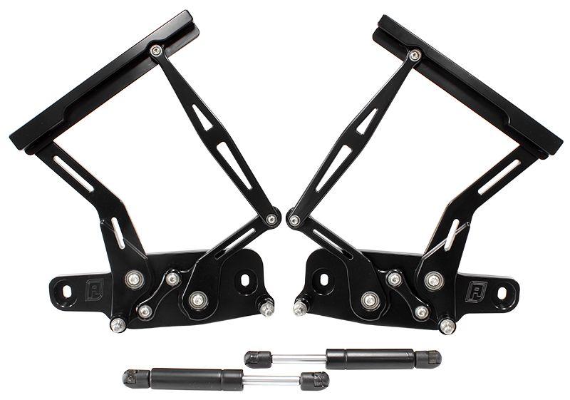 Aeroflow Holden Torana Billet Bonnet Hinge Kit - Black Finish (AF64-4128BLK) AF64-4128BLK