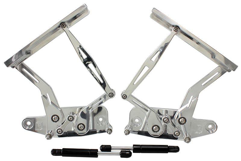 Aeroflow Holden HK, HT, HG Billet Bonnet Hinge Kit - Polished Finish (AF64-4129)