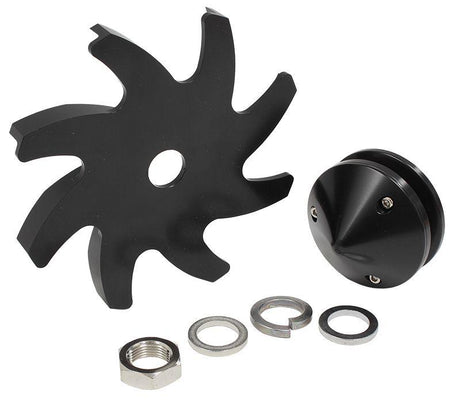 Aeroflow Billet Alternator Fan & Pulley (AF64-4300BLK) AF64-4300BLK