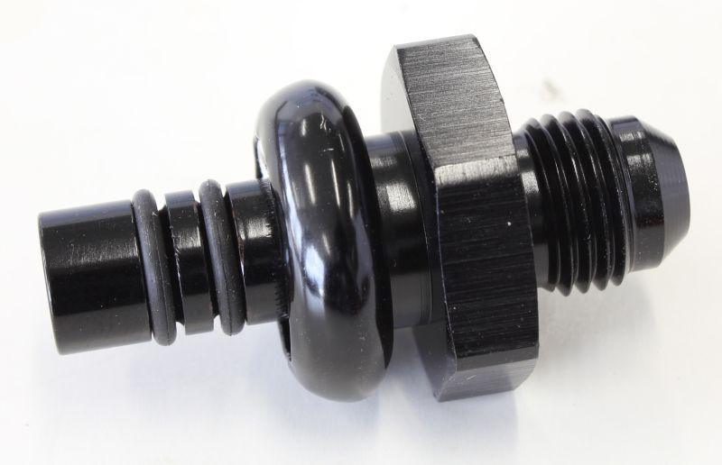 Aeroflow Ford EFI Regulator Adapter -6AN with .435" Shank (AF64-4356BLK) AF64-4356BLK