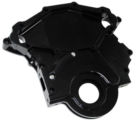 Aeroflow Holden 253-304-308 Billet Timing Cover - Black Finish (AF64-4358BLK) AF64-4358BLK