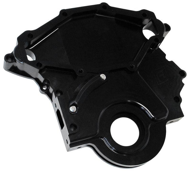 Aeroflow Holden 253-304-308 Billet Timing Cover - Black Finish (AF64-4358BLK) AF64-4358BLK