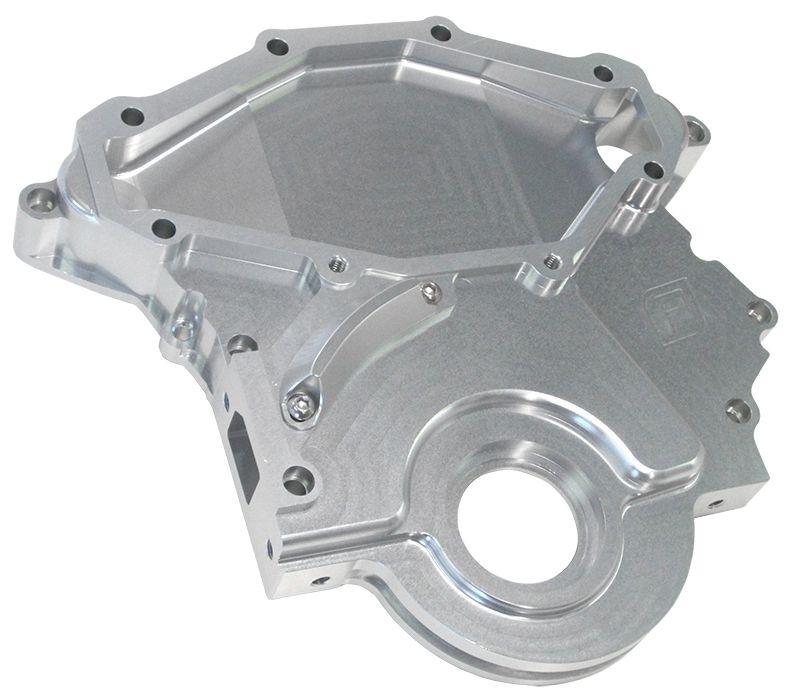 Aeroflow Holden 253-304-308 Billet Timing Cover - Silver Finish (AF64-4358S) AF64-4358S