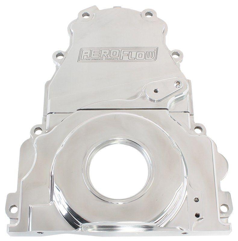 Aeroflow GM LS 2-Piece Billet Timing Cover - Polished Finish (AF64-4361P) AF64-4361P