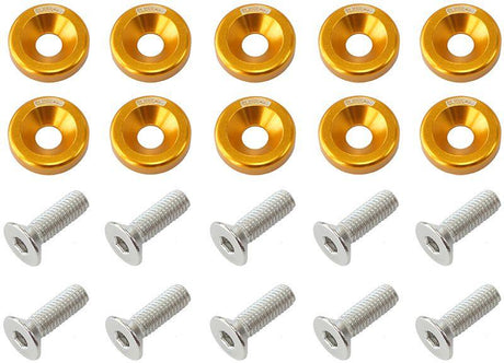 Aeroflow Billet Dress-Up/Fender Bolt Kit M6 x 1.00mm (20mm UHL) (AF64-4365G) AF64-4365G