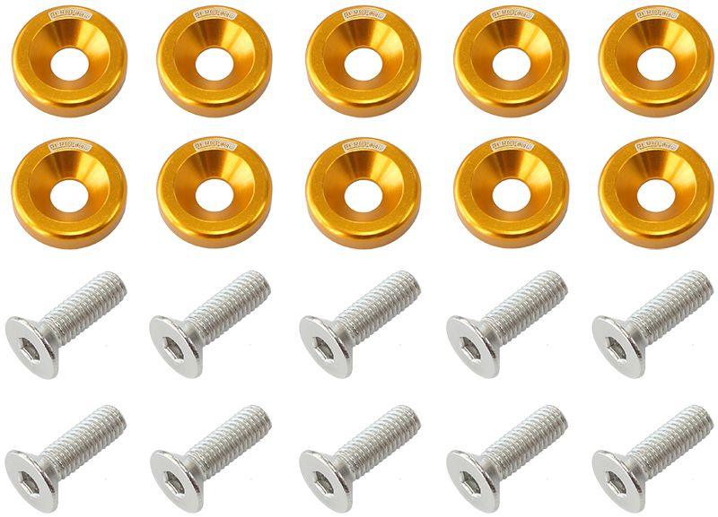 Aeroflow Billet Dress-Up/Fender Bolt Kit M6 x 1.00mm (20mm UHL) (AF64-4365G)