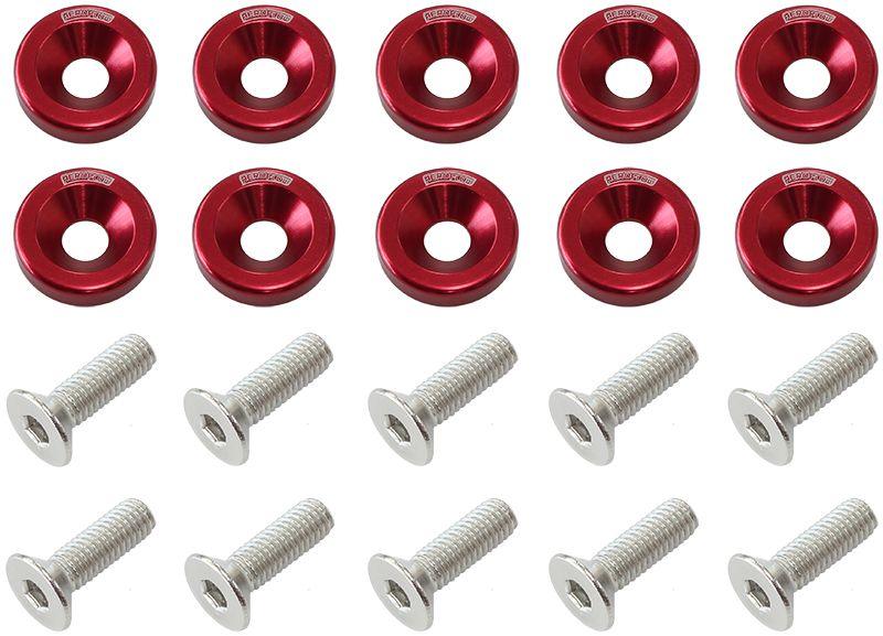 Aeroflow Billet Dress-Up/Fender Bolt Kit M6 x 1.00mm (20mm UHL) (AF64-4365R) AF64-4365R