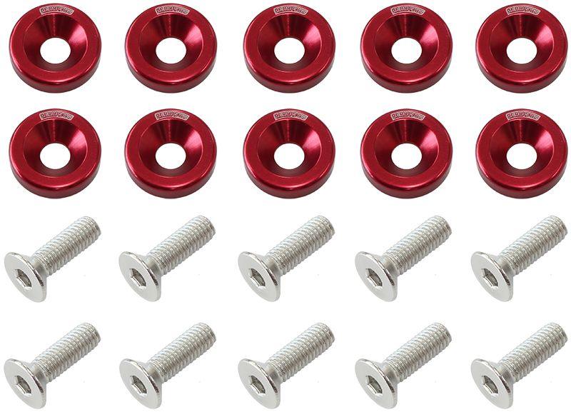 Aeroflow Billet Dress-Up/Fender Bolt Kit M6 x 1.00mm (20mm UHL) (AF64-4365R)