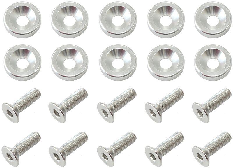 Aeroflow Billet Dress-Up/Fender Bolt Kit M6 x 1.00mm (20mm UHL) (AF64-4365S)