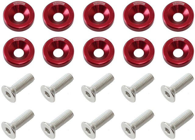 Aeroflow 1/4" Billet Dress-Up / Fender Bolt Kit (10 pack) (AF64-4372R) AF64-4372R