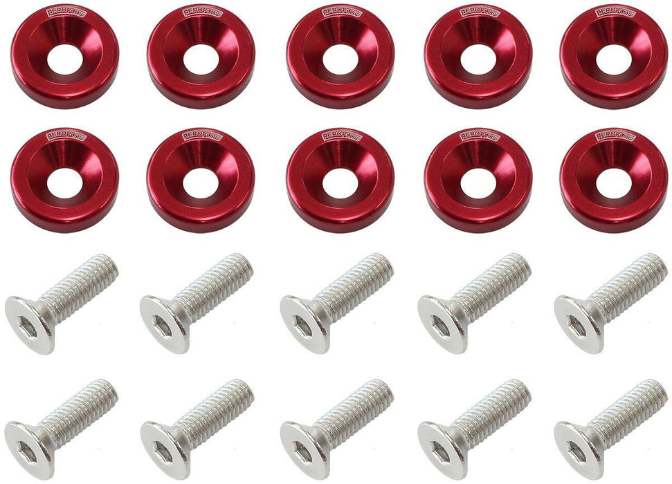 Aeroflow 1/4" Billet Dress-Up / Fender Bolt Kit (10 pack) (AF64-4372R)