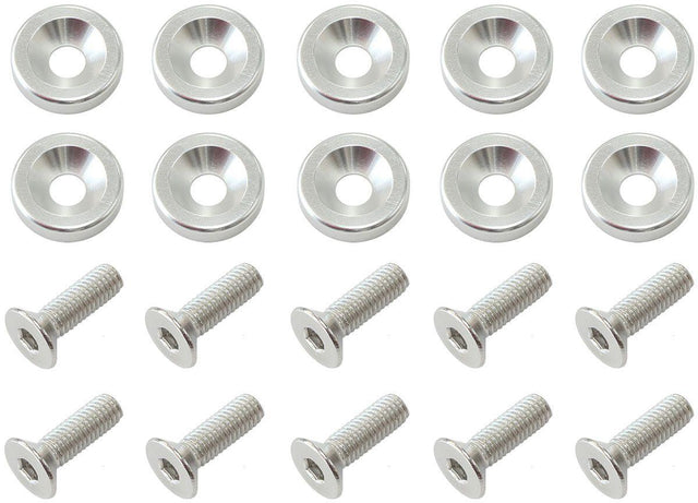 Aeroflow 1/4" Billet Dress-Up / Fender Bolt Kit (10 pack) (AF64-4372S) AF64-4372S