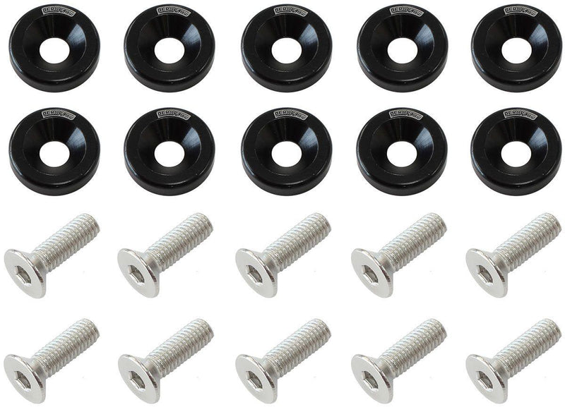 Aeroflow Billet Dress-Up/Fender Bolt Kit M8 x 1.25mm (20mm UHL) (AF64-4374BLK) AF64-4374BLK