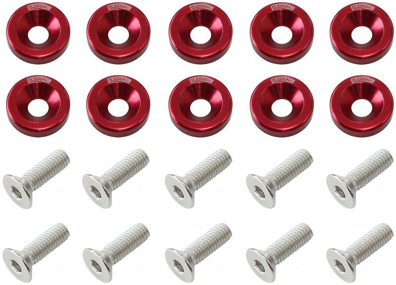 Aeroflow Billet Dress-Up/Fender Bolt Kit M8 x 1.25mm (20mm UHL) (AF64-4374R) AF64-4374R