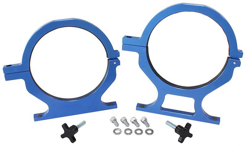 Aeroflow Billet Nitrous Bottle Brackets - Blue (AF64-5000)