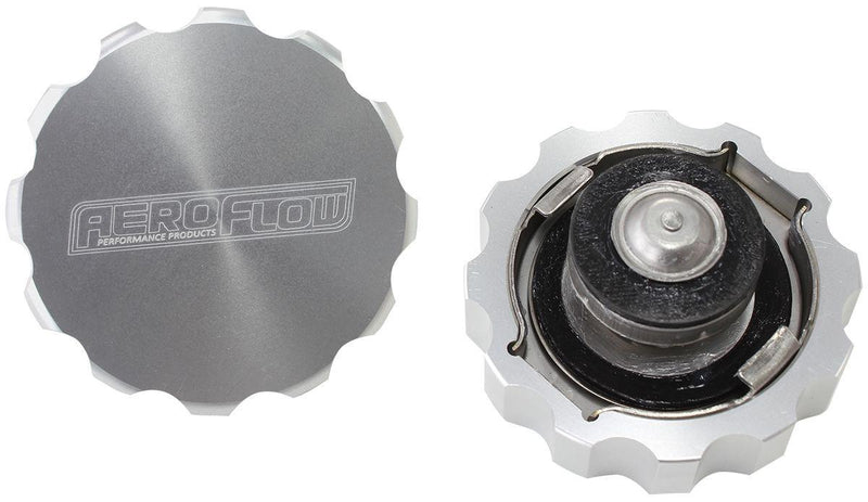 Aeroflow Billet Radiator Cap Small Styles - Silver (AF64-5033S) AF64-5033S