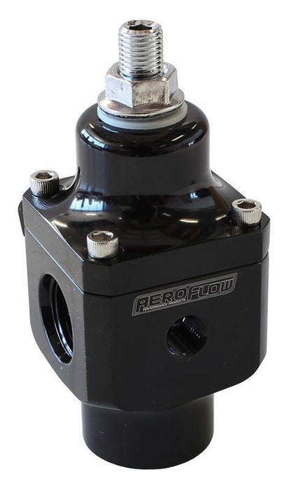 Aeroflow Billet 2-Port Carburettor Fuel Pressure Regulator -8 ORB (AF66-2047BLK)