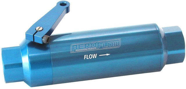 Aeroflow 60 Micron Pro Filter with Ball Valve - Blue (AF66-2051) AF66-2051