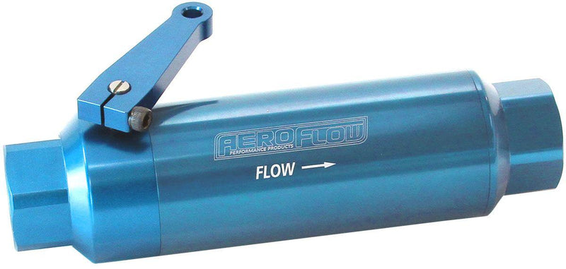 Aeroflow 60 Micron Pro Filter with Ball Valve - Blue (AF66-2051) AF66-2051