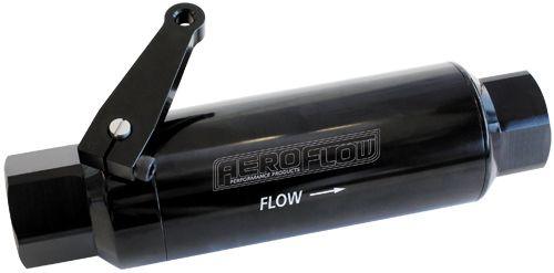 Aeroflow 60 Micron Pro Filter with Ball Valve - Black (AF66-2051BLK) AF66-2051BLK