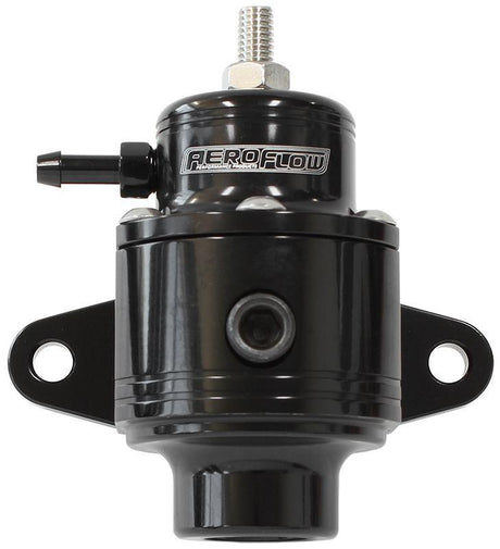 Aeroflow Compact Billet 3-Port EFI Fuel Pressure Regulator 30-90psi Adjustable (AF66-2058BLK) AF66-2058BLK