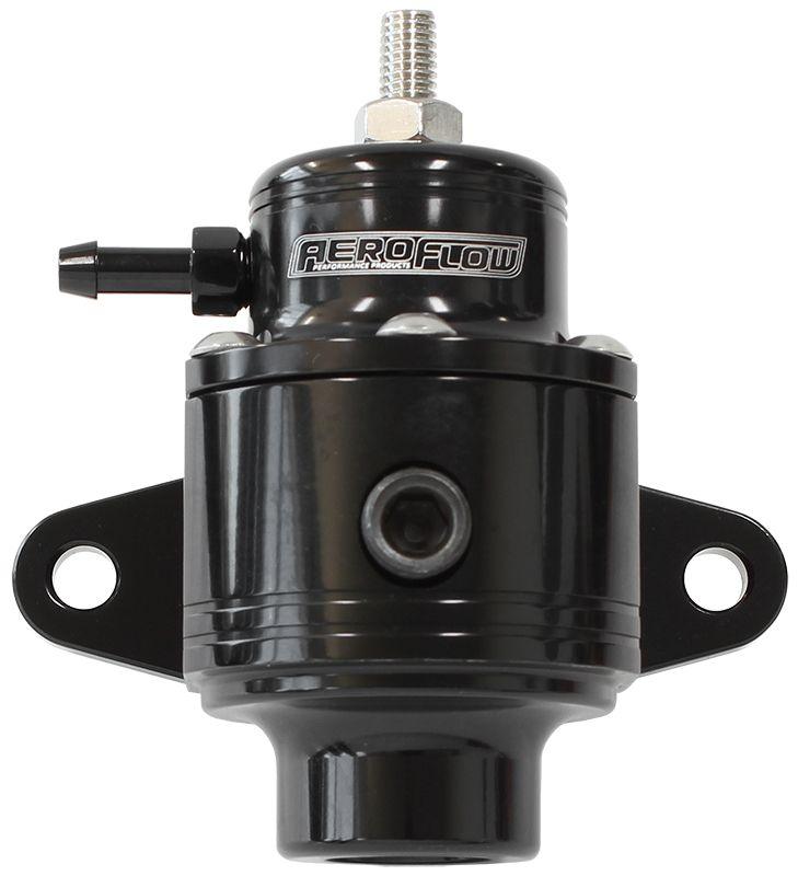 Aeroflow Compact Billet 3-Port EFI Fuel Pressure Regulator 30-90psi Adjustable (AF66-2058BLK) AF66-2058BLK