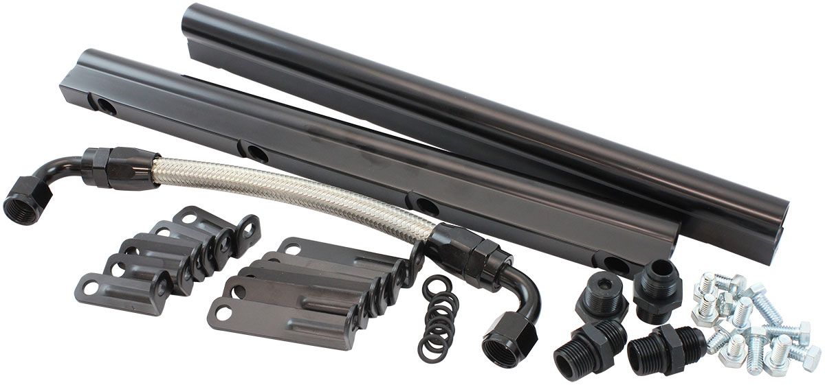 Aeroflow GM LS Fuel Rail Kit for Cathedral Port Carburettor Street Single Plane EFI Intake Manifold (AF6999-5000) AF6999-5000