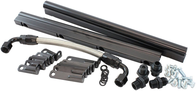 Aeroflow GM LS Fuel Rail Kit for Cathedral Port Carburettor Street Single Plane EFI Intake Manifold (AF6999-5000) AF6999-5000