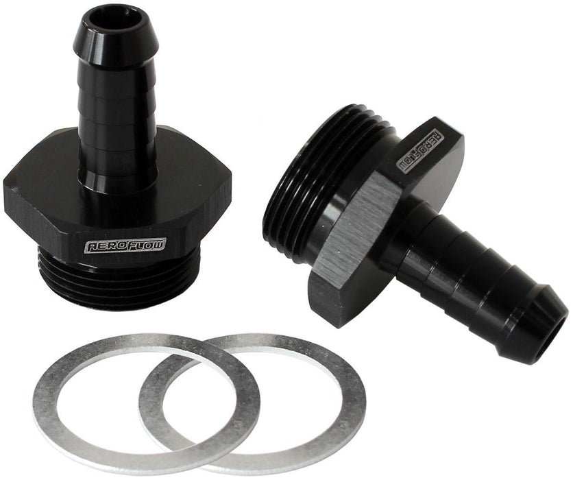 Aeroflow Carburettor Adapter - Male 3/8" Barb to 7/8" x 20 (AF700-01BLK)