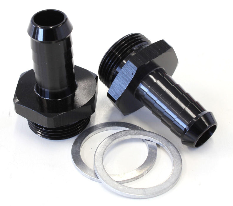 Aeroflow Carburettor Adapter - Male 1/2" Barb to 7/8" x 20 (AF700-02BLK)