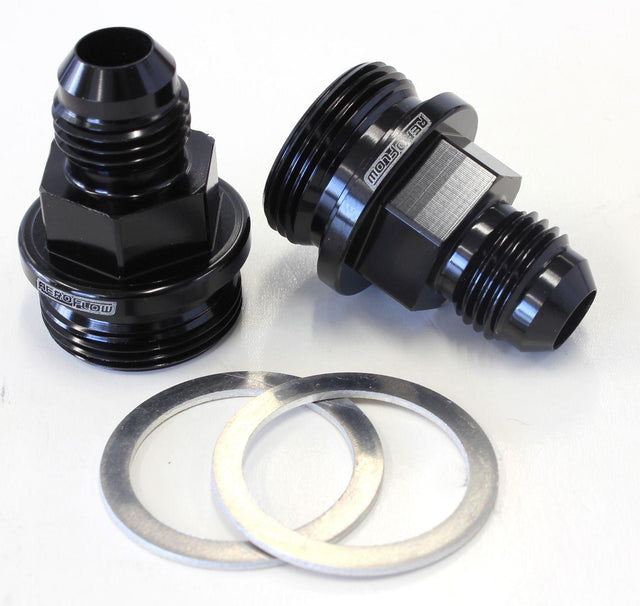 Aeroflow Carburettor Adapter - Male 7/8" to -6AN Short (AF700-06BLK) AF700-06BLK