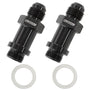 Aeroflow Carburettor Adapter - Male 9/16" x 24 to -6AN 1-3/4" Long (AF701-06-LBLK) AF701-06-LBLK