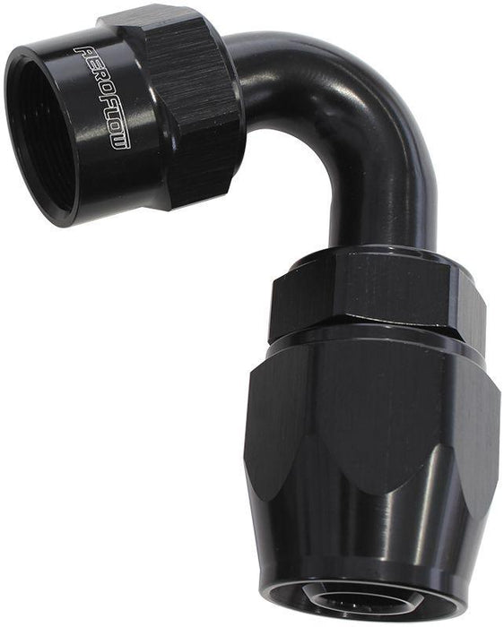 Aeroflow Kryptalon® Series Lightweight One Piece Swivel 120° Hose End -4AN (AF7024-04)