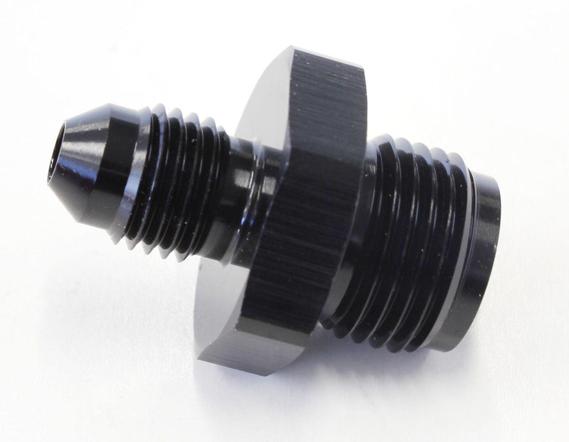 Aeroflow Inverted Seat Adapter 5/8"-18 to -4AN (AF704-04BLK) AF704-04BLK