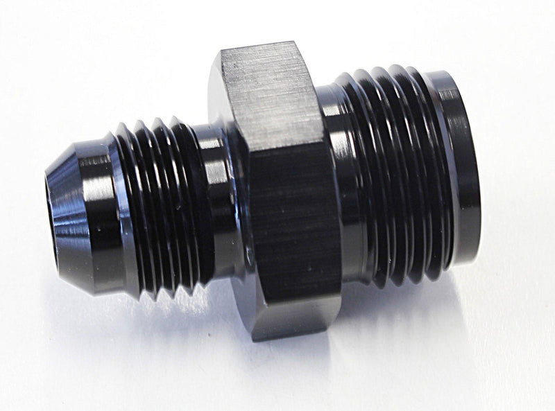 Aeroflow Inverted Seat Adapter 11/16"-18 to -6AN (AF705-06BLK) AF705-06BLK