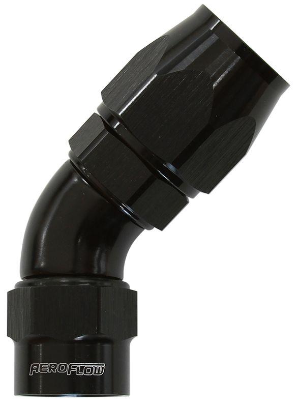 Aeroflow Kryptalon® Series Heavy Duty One Piece Swivel 45° Hose End -6AN (AF7052-06) AF7052-06