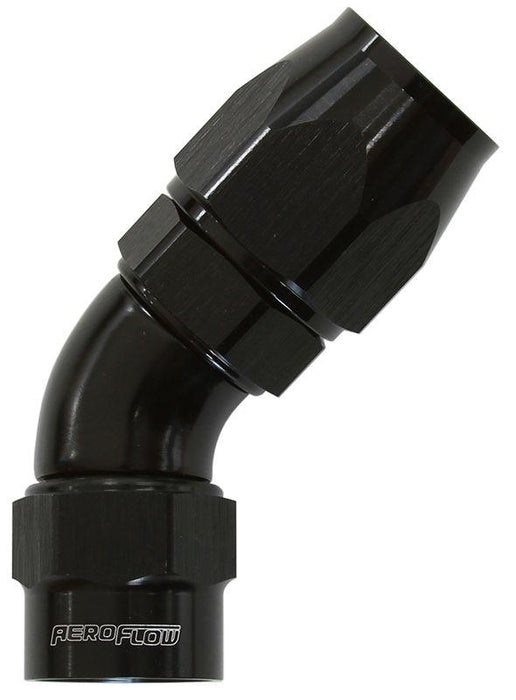 Aeroflow Kryptalon® Series Heavy Duty One Piece Swivel 45° Hose End -6AN (AF7052-06)