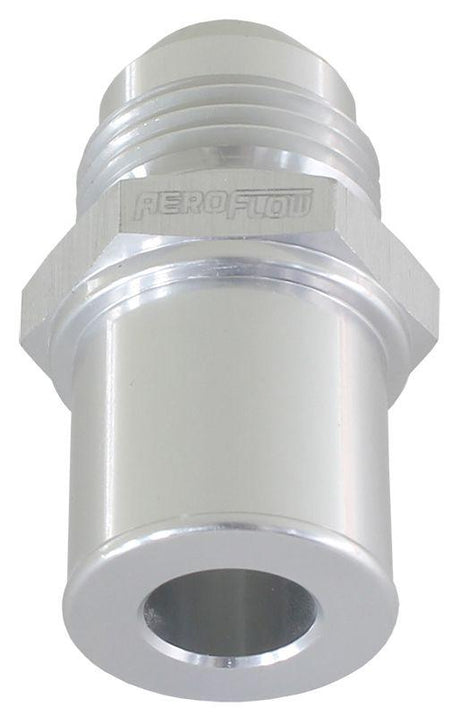 Aeroflow Press In Rear Valve Cover Breather Adapter -8AN Silver (19mm O.D) (AF708-08RS) AF708-08RS