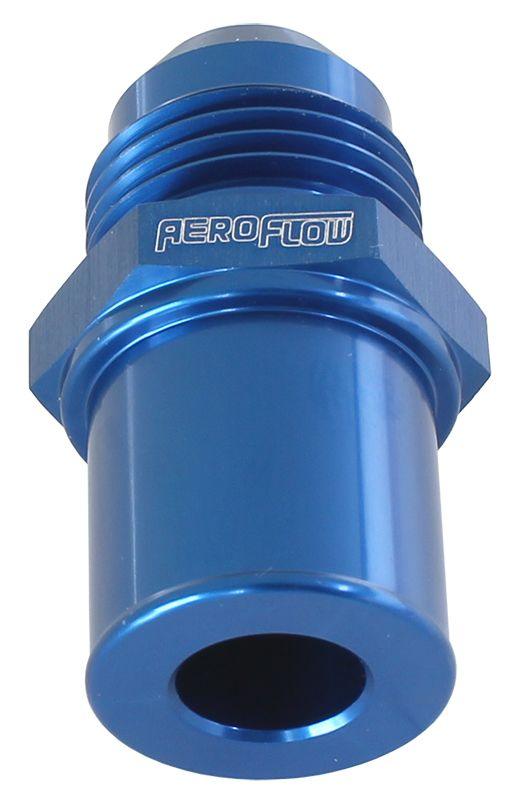Aeroflow Press In Rear Valve Cover Breather Adapter -8AN Blue (19mm O.D) (AF708-08R) AF708-08R