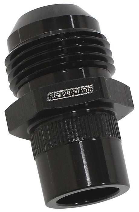 Aeroflow Press In Cover Breather Adapter - Black (AF708-10-03BLK)