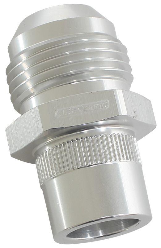 Aeroflow Press In Cover Breather Adapter - Silver (AF708-12-03S) AF708-12-03S