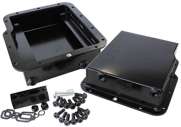 Aeroflow 3" Deep Fabricated Transmission Pan including Filter Extension (AF72-3002BLK) AF72-3002BLK