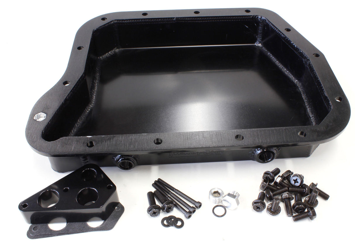 Aeroflow Chrysler Fabricated Transmission Pan including Filter Extension (AF72-3004BLK) AF72-3004BLK