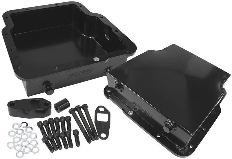 Aeroflow 3.25" Deep Fabricated Transmission Pan including Filter Extension (AF72-3005BLK) AF72-3005BLK