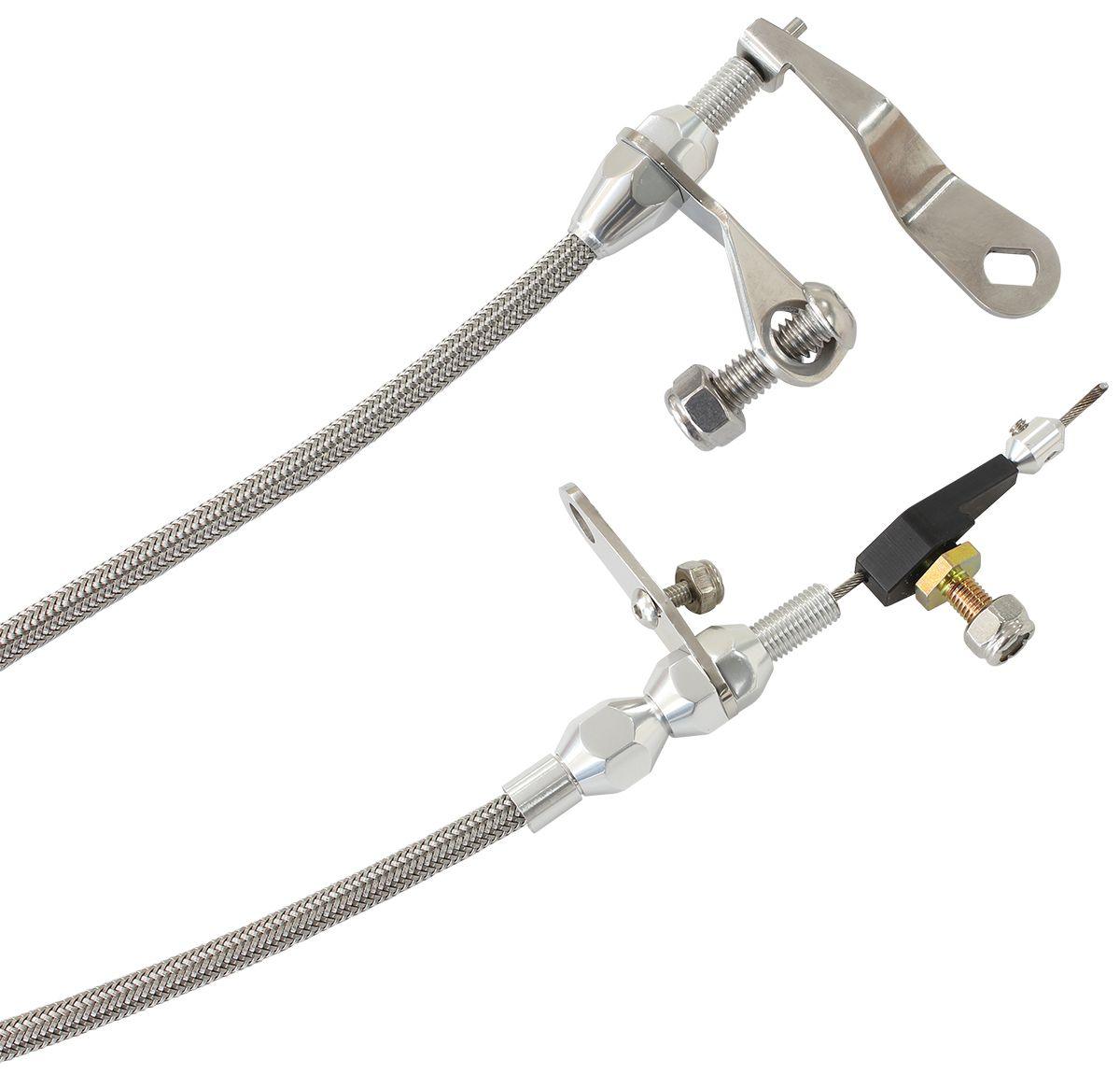 Aeroflow Kickdown Cable With Stainless Steel Cover & Chrome Ends (AF72-7001) AF72-7001