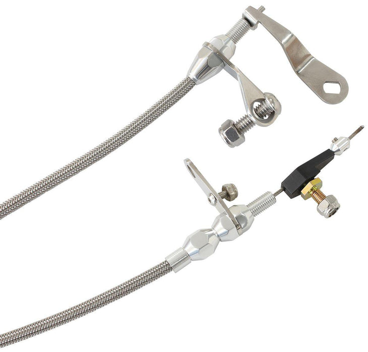 Aeroflow Kickdown Cable With Stainless Steel Cover & Chrome Ends (AF72-7001)