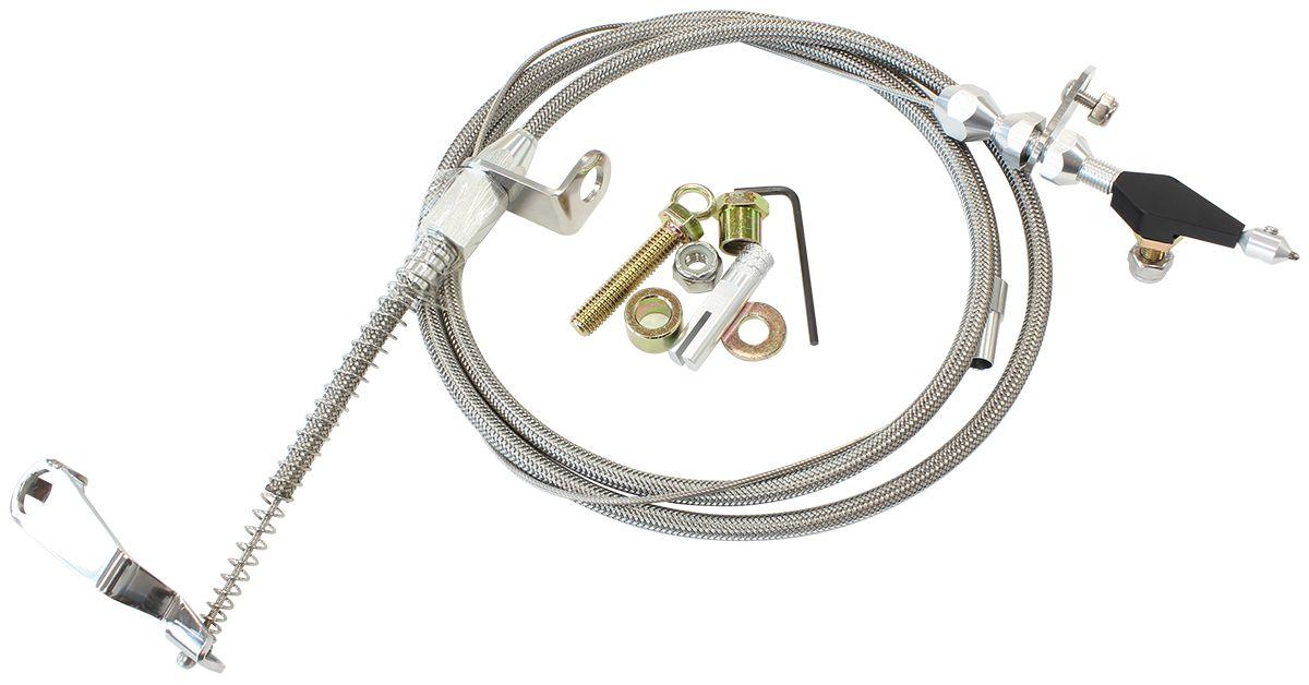 Aeroflow Kickdown Cable With Stainless Steel Cover & Chrome Ends (AF72-7002)