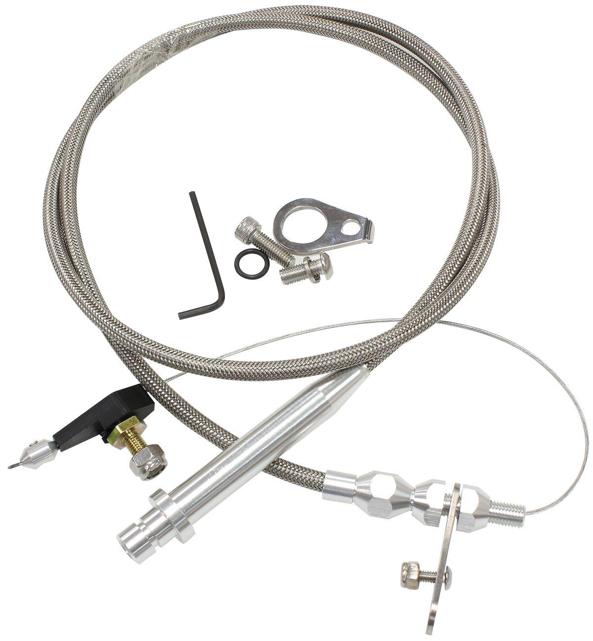 Aeroflow Kickdown Cable With Stainless Steel Cover & Chrome Ends (AF72-7007) AF72-7007